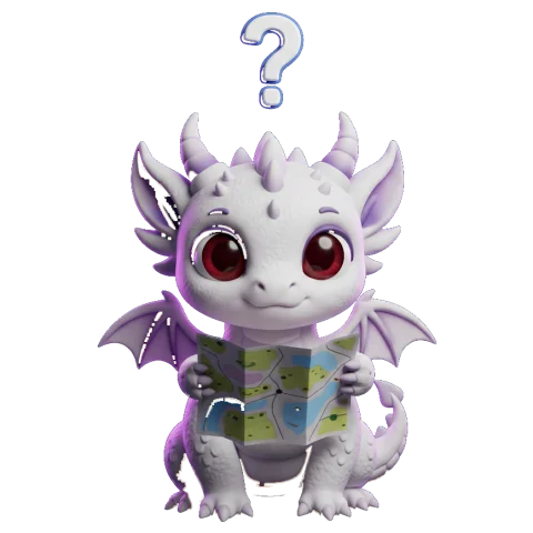 Kafası karışmış dragon maskotu