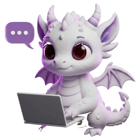 Laptopta çalışan dragon