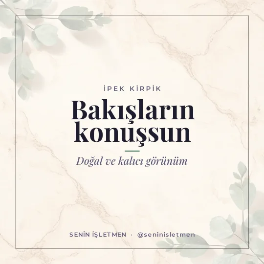 İpek kirpik tanıtım gönderisi